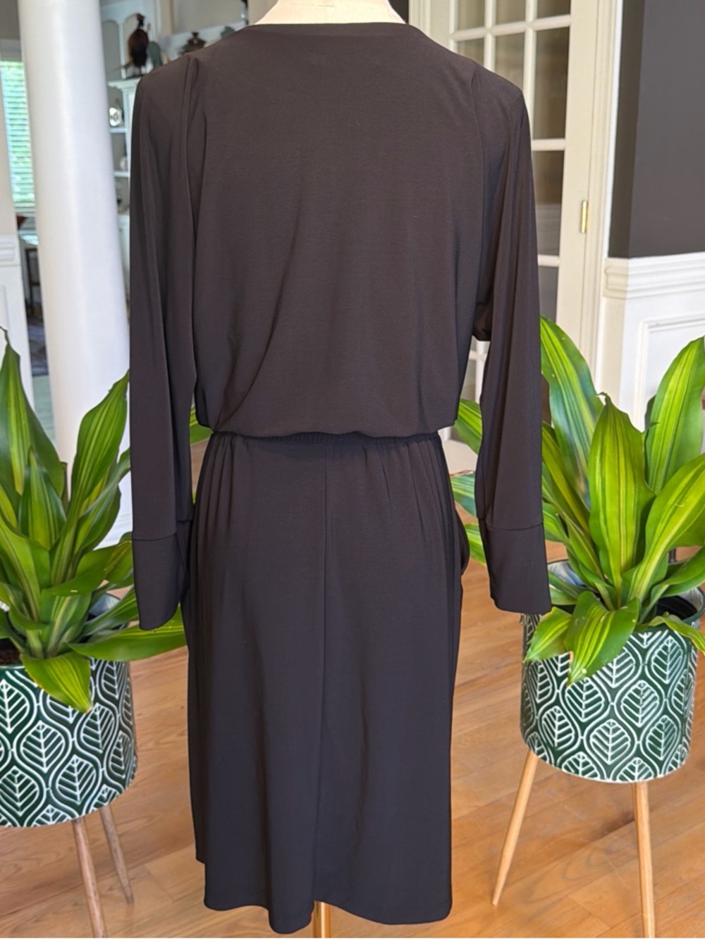 SOHO Apparel Classic Black Drawstring Waist Dress Pockets (GUC) - Picture 4 of 13